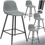Tectake - chaise de bar avec dossier et repose - pieds 45 x 48 x 92 cm et une capacit de charge de 120 ...