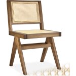 Tectake - chaise en bois lissy avec cannage viennois design r�tro ch�ne clair -