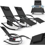 Tectake - chaise longue taya ergonomique avec fonction de balancement -