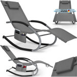Tectake - chaise longue taya ergonomique avec fonction de balancement -