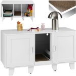 Tectake - maison de toilettage pour chat freya avec tapis � gratter inclus - blanc