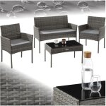 Salon de jardin en résine tressée pour 4 personnes résine tressé résistante aux intempéries capacité ... Salon de jardin en résine tressée pour 4 personnes résine tressé résistante aux intempéries capacité ...