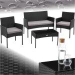 Salon de jardin en r�sine tress�e pour 4 personnes r�sine tress� r�sistante aux intemp�ries capacit� ...