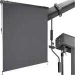 Tectake - store banne verticale eloise avec 2 supports muraux -