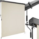 Tectake - store banne verticale eloise avec 2 supports muraux -