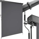 Tectake - store banne verticale eloise avec 2 supports muraux -