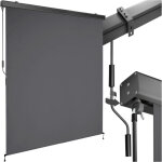 Tectake - store banne verticale eloise avec 2 supports muraux -