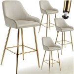 Tectake - tabouret de bar avec dossier et repose - pieds 48, 5 x 57 x 108 cm et capacit� de charge de ...