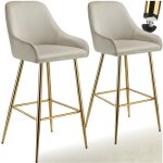 Tectake - tabouret de bar avec dossier et repose - pieds 48, 5 x 57 x 108 cm et capacit� de charge de ...