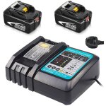 Chargeurs d'outils �lectriques, 1x chargeur rapide dc18rc 14, 4v - 18v + 2x batteries li - ion 5, 5ah, ...