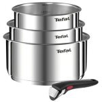 Tefal ingenio emotion : 3 casseroles en acier avec poigne amovible - set