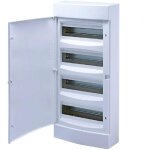 Tehnoplast - coffret lectrique apparent 48 modules 4 ranges avec porte blanche opaque borniers phase ...