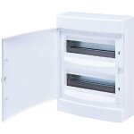 Tehnoplast - tableau �lectrique montage apparent 24 modules 2 rang�es porte pleine blanche