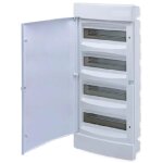Tehnoplast - tableau lectrique encastre 4 ranges 52 modules avec porte pleine en blanc + borniers phase ...