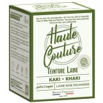 Teinture haute couture kaki laine soie polyamide - lightning developpement