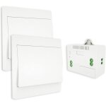 Télécommande murale bidirectionnelle, interrupteur mural sans pile, émetteur à plaque murale (kit bidirectionn ... Télécommande murale bidirectionnelle, interrupteur mural sans pile, émetteur à plaque murale (kit bidirectionn ...