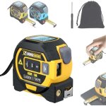 Tlmtre laser 3 en 1 - porte jusqu' 40 m - avec laser en croix - mtre ruban - mmoire pour 20 valeurs ...