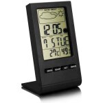 Alovez - temprature et humidit mto horloge lectronique grand cran calendrier perptuel noir