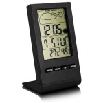 Temprature et humidit mto horloge lectronique grand cran calendrier perptuel noir - forehill