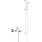 Tempesta 100 ensemble de douche 3 jets + mitigeur monocommande bain / douche, chrome (23914001 - 28789002) ...