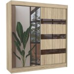 Les tendances - armoire de chambre 1 porte bois clair et marron laqué 1 porte miroir voka - 3 tailles ... Les tendances - armoire de chambre 1 porte bois clair et marron laqué 1 porte miroir voka - 3 tailles ...