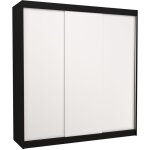 Les tendances - armoire chambre adulte noir et blanche 2 portes coulissantes kamia 200cm Les tendances - armoire chambre adulte noir et blanche 2 portes coulissantes kamia 200cm
