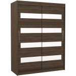 Les tendances - armoire de chambre à coucher marron 2 portes coulissantes marron mat et blanc laqué zanko ... Les tendances - armoire de chambre à coucher marron 2 portes coulissantes marron mat et blanc laqué zanko ...