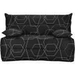 Les tendances - banquette bz 140x190 tissu graphique noir matelas 12cm city essentiel Les tendances - banquette bz 140x190 tissu graphique noir matelas 12cm city essentiel