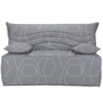 Les tendances - banquette bz gris imprimé 160x200 matelas starconfort 12cm kadria Les tendances - banquette bz gris imprimé 160x200 matelas starconfort 12cm kadria