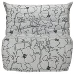 Les tendances - banquette bz grise imprime 90x190 matelas starconfort 12cm ptales