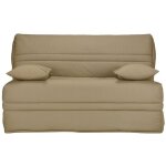 Les tendances - banquette bz tissu matelas bultex 15cm barnes 140x200 - beige