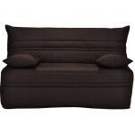 Les tendances - banquette bz tissu matelas sofaconfort 9cm optale 143cm - marron