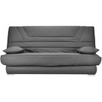 Les tendances - banquette clic clac tissu matelas bultex 14cm avec rangement bary - gris - 140x190 Les tendances - banquette clic clac tissu matelas bultex 14cm avec rangement bary - gris - 140x190