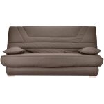 Les tendances - banquette clic clac tissu matelas bultex 14cm avec rangement bary - taupe - 130x190 Les tendances - banquette clic clac tissu matelas bultex 14cm avec rangement bary - taupe - 130x190
