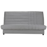 Les tendances - beija banquette clic - clac 3 places - comfort bultex - l 192 x p 95 cm - tissu gris
