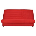 Les tendances - beija banquette clic - clac 3 places - comfort bultex - l 192 x p 95 cm - tissu rouge ...