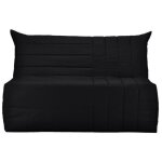 Les tendances - bultex banquette bz becci 3 places - l 142 x p 101 cm - tissu noir