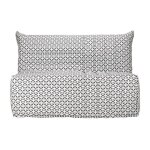Bultex banquette bz becci 3 places - l 142 x p 101 cm - tissu noir et blanc Bultex banquette bz becci 3 places - l 142 x p 101 cm - tissu noir et blanc