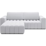 Les tendances - canapé d'angle velours capitonné bozen ? convertible et rangement - gris souris - angle ... Les tendances - canapé d'angle velours capitonné bozen ? convertible et rangement - gris souris - angle ...