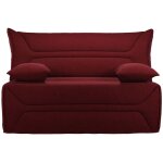 Les tendances - canapé bz tissu matelas 12cm 140x190 zilo - bordeaux Les tendances - canapé bz tissu matelas 12cm 140x190 zilo - bordeaux
