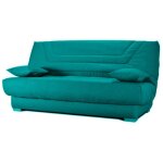 Les tendances - canapé clic clac tissu avec rangement matelas bultex 20cm sabor 193cm - bleu cyan Les tendances - canapé clic clac tissu avec rangement matelas bultex 20cm sabor 193cm - bleu cyan