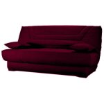 Les tendances - canapé clic clac tissu avec rangement matelas bultex 20cm sabor 193cm - bordeaux Les tendances - canapé clic clac tissu avec rangement matelas bultex 20cm sabor 193cm - bordeaux