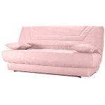 Les tendances - canapé clic clac tissu avec rangement matelas bultex 20cm sabor 193cm - rose clair Les tendances - canapé clic clac tissu avec rangement matelas bultex 20cm sabor 193cm - rose clair