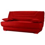 Les tendances - canapé clic clac tissu avec rangement matelas bultex 20cm sabor 193cm - rouge Les tendances - canapé clic clac tissu avec rangement matelas bultex 20cm sabor 193cm - rouge