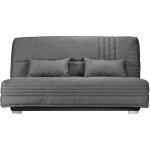 Les tendances - canap clic clac tissu avec rangement matelas sofaconfort 17cm parko 193cm - gris