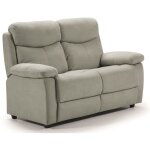 Les tendances - canap de relaxation en tissu kosta - gris clair - 2 places fixe