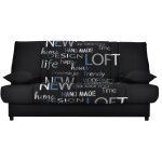 Les tendances - clic clac noir imprim� urban 130x190 matelas 11cm