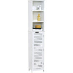Tendance - colonne salle de bain blanche 1 porte 3 niveaux miami