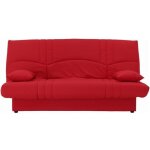 Les tendances - dream banquette clic clac 3 places - tissu rouge - slyle contemporain - l 190 x p 92 ...