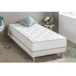 Les tendances - ensemble matelas ressorts + sommier tapissier 90 x 190 - confort equilibre - epaisseur ...
